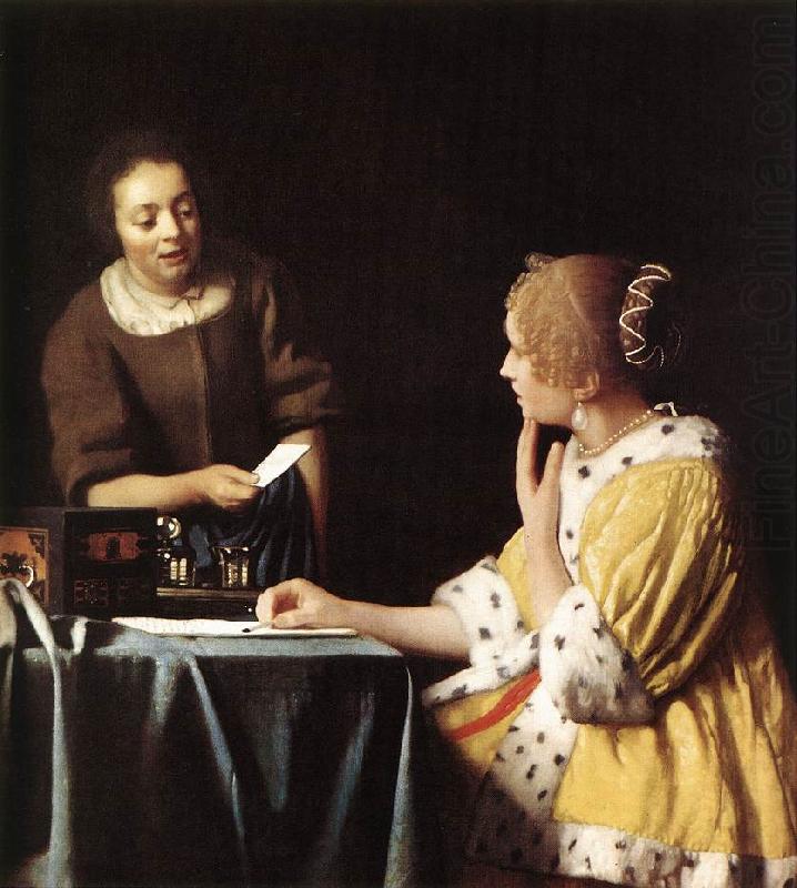 Lady with Her Maidservant Holding a Letter, Jan Vermeer
